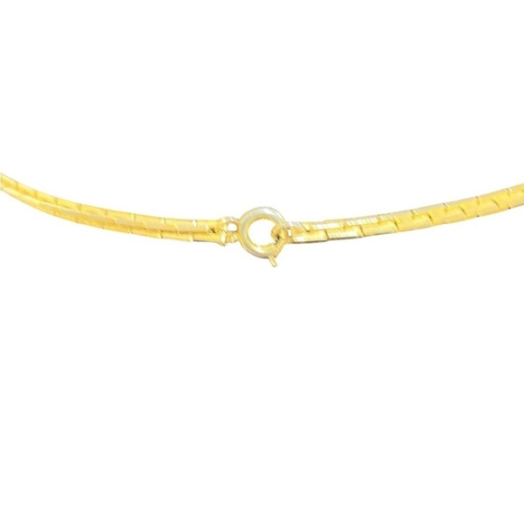 Vintage 1990’s gold tone square link chain 4 charms 2 crystal hearts teardrops - Picture 8 of 9